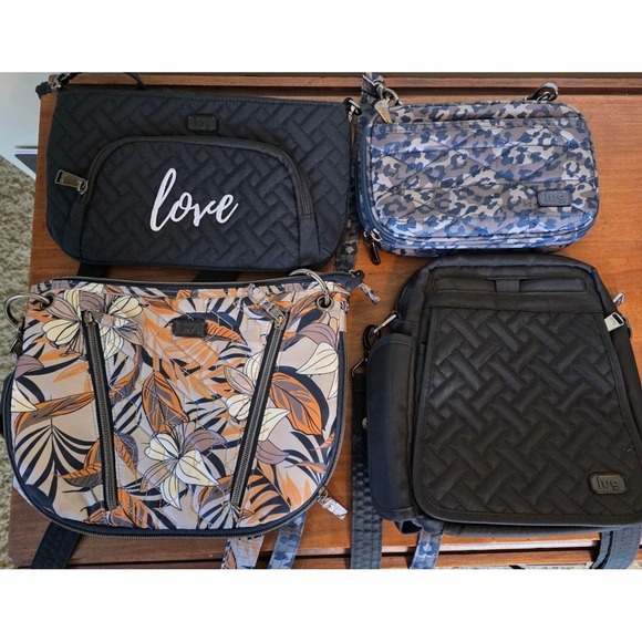 lug Handbags - Lug Bag LOT OF (4) Flyer Love + Roundabout Camo + Swivel Floral + Flapper Black